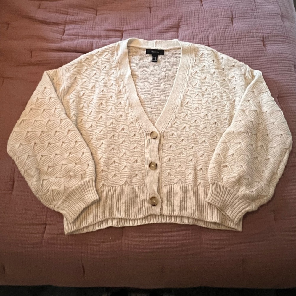 Cozy Cream Cropped Cardigan Sweater
